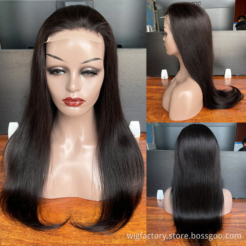 factory price 4*4 lace closure human hair wig,pure human hair frontal lace wig,mink brazilian hair closure wig with baby hair